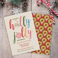 Christmas Party Holiday Fun Cute Colorful Kitschy Invitation