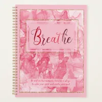 Custom Message Pink Swirl and Gold Trim Planner