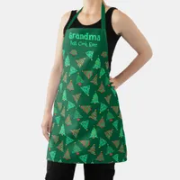 Best Cook Ever | Green Christmas Tree Patterned Apron