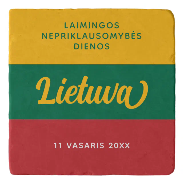 Lithuania Independence Day National Flag Trivet