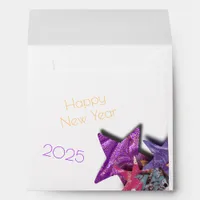 Multicolored shining stars - New Year 2025 Envelope