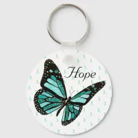 Hope Butterfly Key Chain with MG Awareness Ribbons