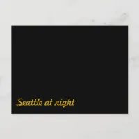 Funny: Seattle at Night Postcard