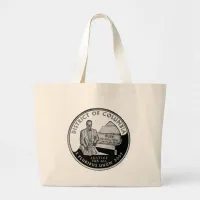 Faux District of Columbia Quarter Large Tote Bag