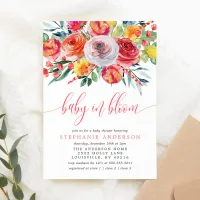 Wildflower Baby In Bloom Floral Baby Shower Invitation