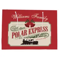 Polar Express Train Adventure Believe In Christmas Large Gift Bag