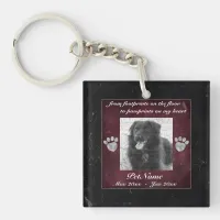 Pet Keepsake Memorial Tribute Marble Effect Keychain