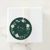 Emerald Greenery Wedding Elegant Favor Tags