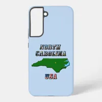 North Carolina Map and Text Samsung Galaxy S22+ Case