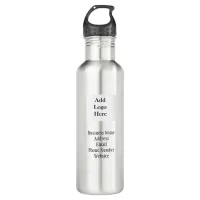 Add your Business Logo or Sports Team Logo Stainless Steel Water Bottle