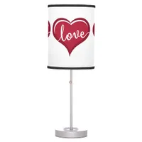 love in heart valentines table lamp