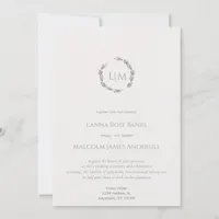 Clean & Minimal w/ Simple Botanical Line Drawings Invitation