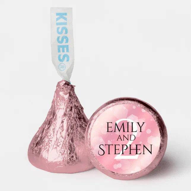 Elegant 2nd Rose Quartz Wedding Anniversary Hershey&#174;'s Kisses&#174;