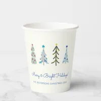 Scandinavian Minimalist Christmas trees Paper Cups