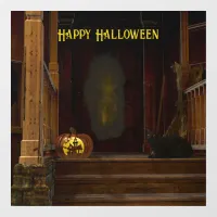 Spooky Haunted House Porch Window Cling