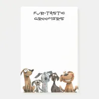 Watercolor Crazy Dog Groomers Pet Boutique Post-it Notes