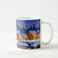 Enchanting Snow-Covered Village Winter Wonderland Coffee Mug