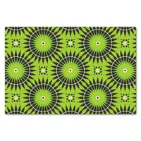 Stylish Boho Lime Green Geometric Pattern Tissue Paper