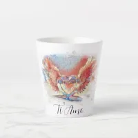 *~* Ti Amo I Love You Heart Wings AP78 Pastel Latte Mug