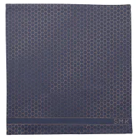 Chic Copper Rose Gold Navy Blue Geometric Pattern Cloth Napkin