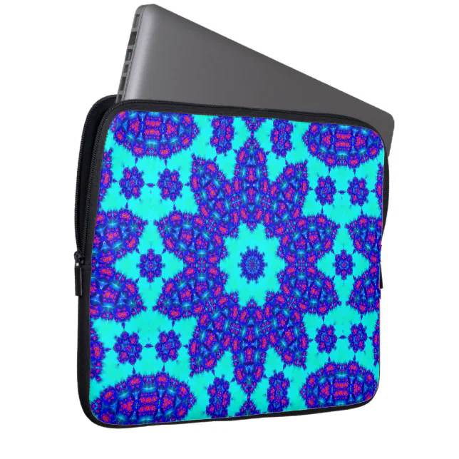 Magic Blue kaleidoscope flourished Laptop Sleeve