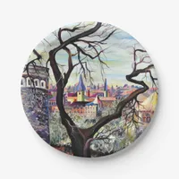 Dreamscape Luxembourg bohemian city Paper Plates