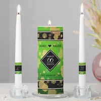 Elegant 66th Titanite Wedding Anniversary Unity Candle Set