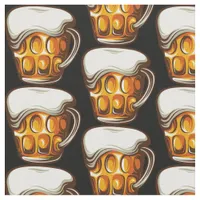 Beer Mug Bartender Brewery Bar Pattern Fabric