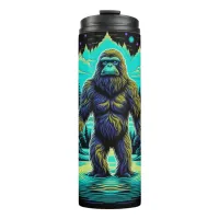 Sasquatch in the Woods Ai Art Thermal Tumbler