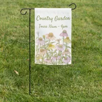 Coneflowers Watercolor Botanical Art Garden Flag