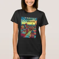 Madison, Wisconsin Skyline at Sunset   T-Shirt