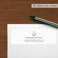 Return Address Labels with Justice Scale Logo