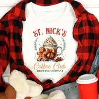 St. Nick's Coffee Club Gingerbread Christmas  Tri-Blend Shirt