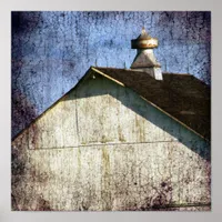 Old White Barn Poster