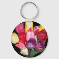 Tulips Says it All Keychain