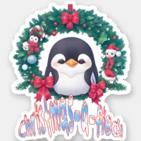 Cute penguin Christmas.... Sticker