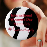 International Women's Day is March 8th     Button