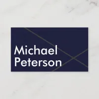 Modern Elegant Simple Minimal Trendy Classy Navy Business Card