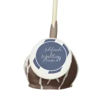 Elegant Nautical Striped Wedding -Navy Blue, White Cake Pops