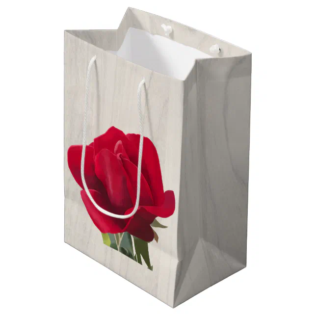 Rose rouge - Red rose  Medium Gift Bag