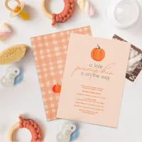 Little Pumpkin Gender Neutral Fall Baby Shower Invitation