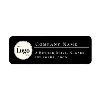 Simple Company Logo white Return Address Label