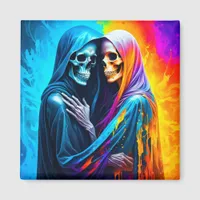 Skeletons Wrapped in a Rainbow Magnet