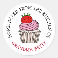 Personalized Home Baked by  Classic Round Sticker