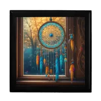 Dreamcatcher in a Window Fall Leaves Gift Box