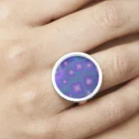 Geometric Harmony in Blues and Purples Ring