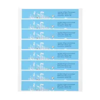 Blue Background Diamond Wrap Around Address Labels