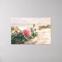 *~* Beach Dunes Roses TV2 Stretched Canvas Print