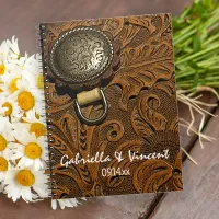 Brown Western Saddle Country Wedding Notebook