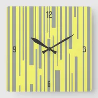 Pantone Color Ultimate Gray and Illuminating Square Wall Clock